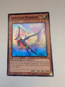 Spiritual Whisper WSUP-EN045 World Superstars 1st Edition Super Rare Yugioh - Image 1