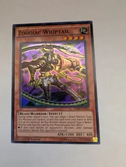 Zoodiac Whiptail RATE-EN016 Raging Tempest 1st Edition Super Rare Yugioh - Image 1
