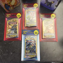 Pokemon TCG: Unbroken Bonds/Cosmic 3 Card Mini Booster Set New Factory Sealed - Image 1