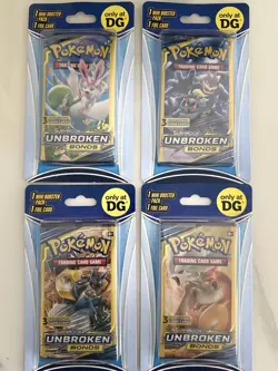 Pokemon TCG: Unbroken Bonds/Cosmic 3 Card Mini Booster Set New Factory Sealed - Image 3