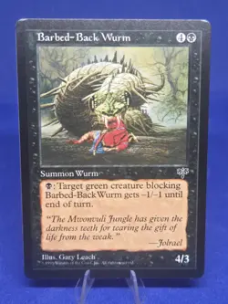 BARBED-BACK WURM - MTG Magic the Gathering Card - Mirage - Uncommon - Creature - Image 1