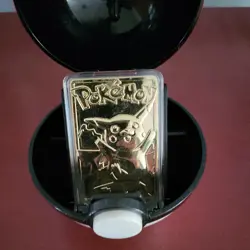 1999 NINTENDO POKEMON PIKACHU 23K GOLD PLATED TRADING CARD Mint - Image 1