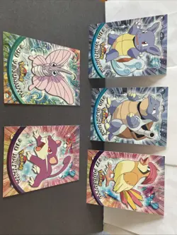1999 Topps Pokemon TV Animation Edition 5 Card Lot #08, #09, #17, #19, #49 - Image 1