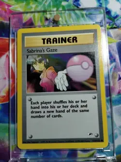 Pokemon TCG Sabrina's Gaze 125/132 NM 1st Edition Gym Heroes Regular Card - Image 1