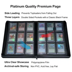 Rayvol Toploader Binder, Holds 300+ Toploaders 9-Pocket Top Loader Card Stora... - Image 3
