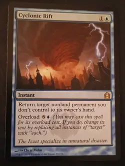 Cyclonic Rift Magic the Gathering MTG Card 35/274 RTR NM Commander EDH Staple - Image 1