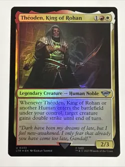 MTG Lord of the Rings Theoden, King of Rohan Foil 0233 NM - Image 1