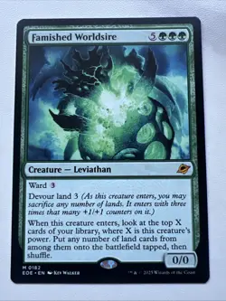 FAMISHED WORLDSIRE mtg NM-M Edge of Eternities Mythic Pack Fresh - Image 1