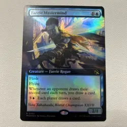 MTG Magic the Gathering Faerie Mastermind (352/548) March of the Machine NM FOIL - Image 1