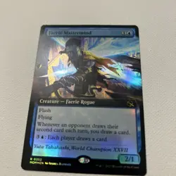 MTG Magic the Gathering Faerie Mastermind (352/548) March of the Machine NM FOIL - Image 2