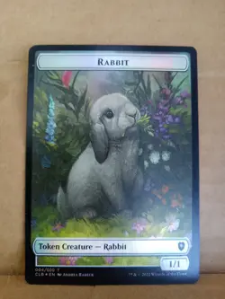1 x Rabbit Token - Commander Legends: Battle for Baldur's Gate - Foil - MTG NICE - Image 1