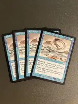 X4 Sandbar Serpent , Urza's Saga , #95 MTG Uncommon LP Playset - Image 1