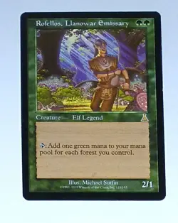 Magic the Gathering * MTG * 1 x Rofellos, Llanowar Emissary * Urza's Destiny - Image 1