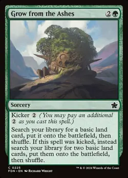 Grow from the Ashes Light Play, English Magic the Gathering MTG Foundations - Image 1