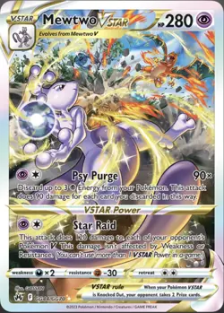 Mewtwo VSTAR TG Ultra Rare SWSH12: Crown Zenith GG44/GG70 NM - Pokemon TCG - Image 1