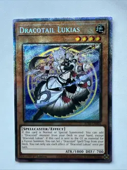 Yugioh Dracotail Lukias JUSH-EN001 Starlight Rare 1st Edition Near Mint - Image 1