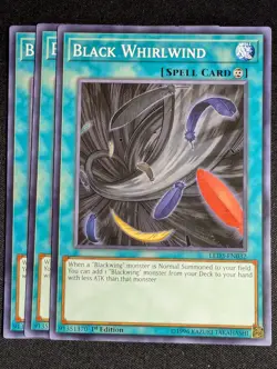 Yugioh - 3x Black Whirlwind LED3-EN032 1st Edition Common NM - Image 1