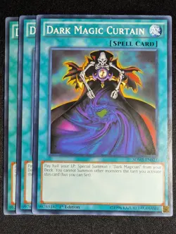 Yugioh - 3x Dark Magic Curtain SDMY-EN027 - YGLD Common NM - Image 1