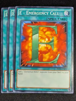 Yugioh - 3x E - Emergency SDHS-EN029 Unlimited Common NM - Image 1