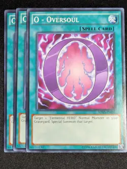 Yugioh - 3x O - Oversoul SDHS-EN031 Unlimited Common NM - Image 1