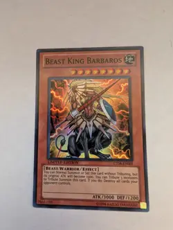 YUGIOH BEAST KING BARBAROS SUPER RARE CT08-EN005 LIMITED EDITION - Image 1