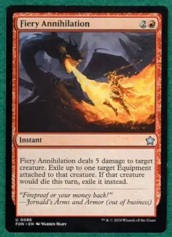 Fiery Annihilation - Foundations FDN #0086 - Magic: The Gathering MTG Card - Image 1