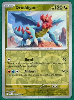 Druddigon (Reverse Holo) - SV: White Flare (WHT) #071/086 - Pokemon TCG Card - Image 2