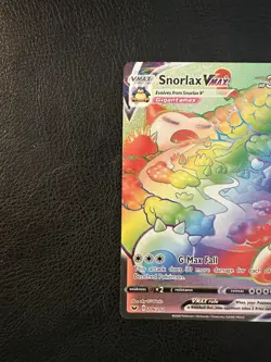 Pokemon TCG Snorlax VMAX Holo Secret Rare Card Sword & Shield Base Set 206/202 - Image 4