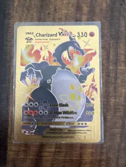 Pokemon Charizard VMAX Gold Foil Pokemon Card SV102/122 Not Tournament Legal - Image 1