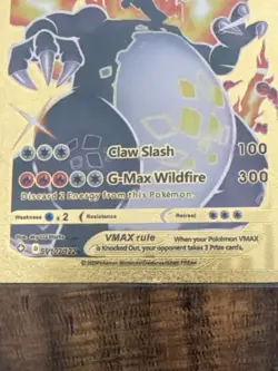 Pokemon Charizard VMAX Gold Foil Pokemon Card SV102/122 Not Tournament Legal - Image 3