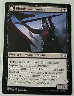 Bloodsworn Knight /Squire Magic The Gathering Innistrad Crimson VOW Card 097/277 - Image 2