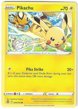 Pokemon TCG - Pikachu - SWSH12: Silver Tempest Common Card #49 - Image 1