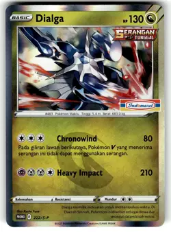 Pokemon 2021 Indonesia Dialga Promo Card 222/S-P Stamped Indomaret - Image 1