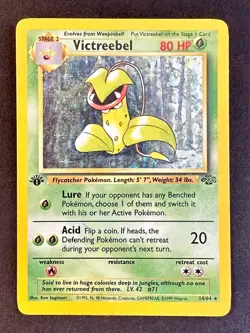 Victreebel 14/64 1st Edition Jungle Set Pokemon Card WOTC Vintage Holo Rare - Mp - Image 1