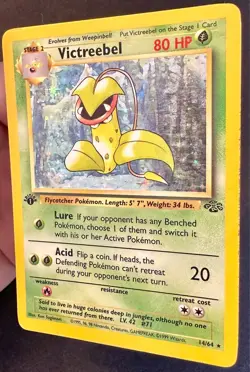 Victreebel 14/64 1st Edition Jungle Set Pokemon Card WOTC Vintage Holo Rare - Mp - Image 4