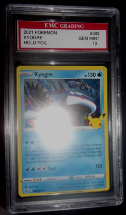 Pokemon Card EMC 10 KYOGRE Holo Rare #003 Sword & Shield Celebrations - Image 1
