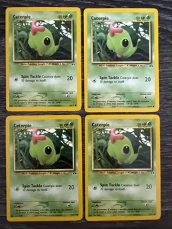 4x Pokemon Card - Neo Discovery 53/75 - CATERPIE (common) - LP - Image 1