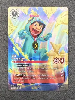Disney Lorcana TCG Lilo Causing An Uproar Enchanted # 217/204 Pack Fresh NM Card - Image 1