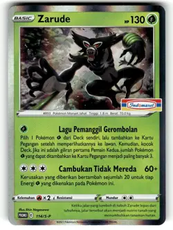 Pokemon 2021 Indonesia Zarude Holo Promo Card 114/S-P Stamped Indomaret - Image 1