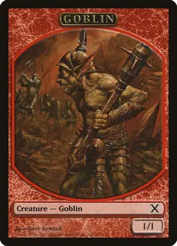MTG Tenth 10th Edition - Goblin Token (x3) NM - Image 1