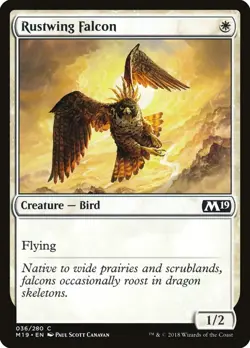 Magic the Gathering MTG - Rustwing Falcon - Magic 2019 - NM - Image 1