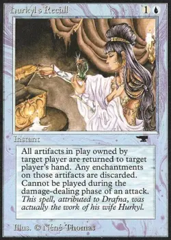 MTG English Hurkyl's Recall Light Play Normal Antiquities - Image 1