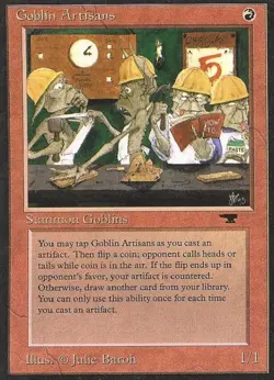 MTG English Goblin Artisans NM Normal Antiquities - Image 1