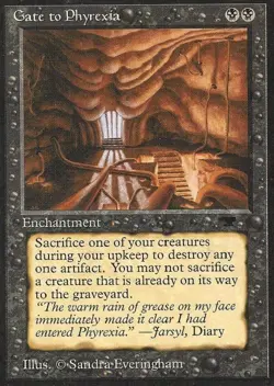 MTG English Gate to Phyrexia Light Play Normal Antiquities - Image 1