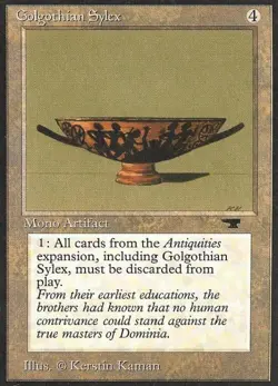 MTG English Golgothian Sylex NM Normal Antiquities - Image 1