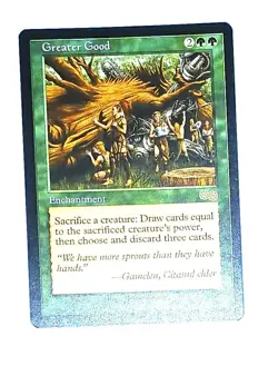 Magic the Gathering * MTG * 1 x Greater Good * Urza's Saga * LP - Image 1