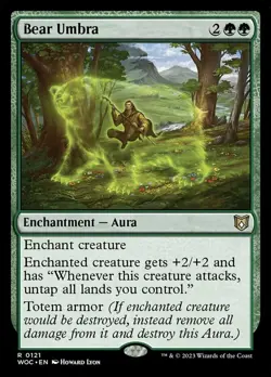 MTG Bear Umbra, Light Play, English Commander: Wilds of Eldraine - Image 1