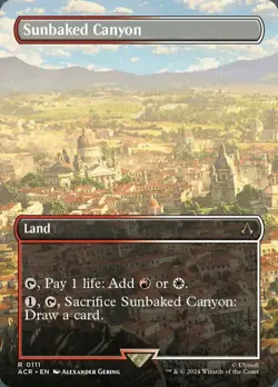 MTG Sunbaked Canyon - Foil - Borderless, NM-Mint, English Universes Beyond: Assa - Image 1
