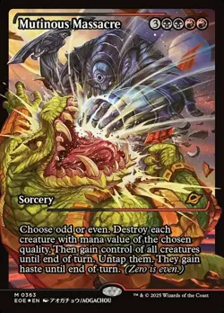 MTG Mutinous Massacre - Foil - Showcase, NM-Mint, English Edge of Eternities - Image 1