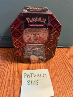 Pokemon TCG Charizard EX Paldean Fates Tin Factory Sealed IN HAND FAST SHIPPING - Image 1